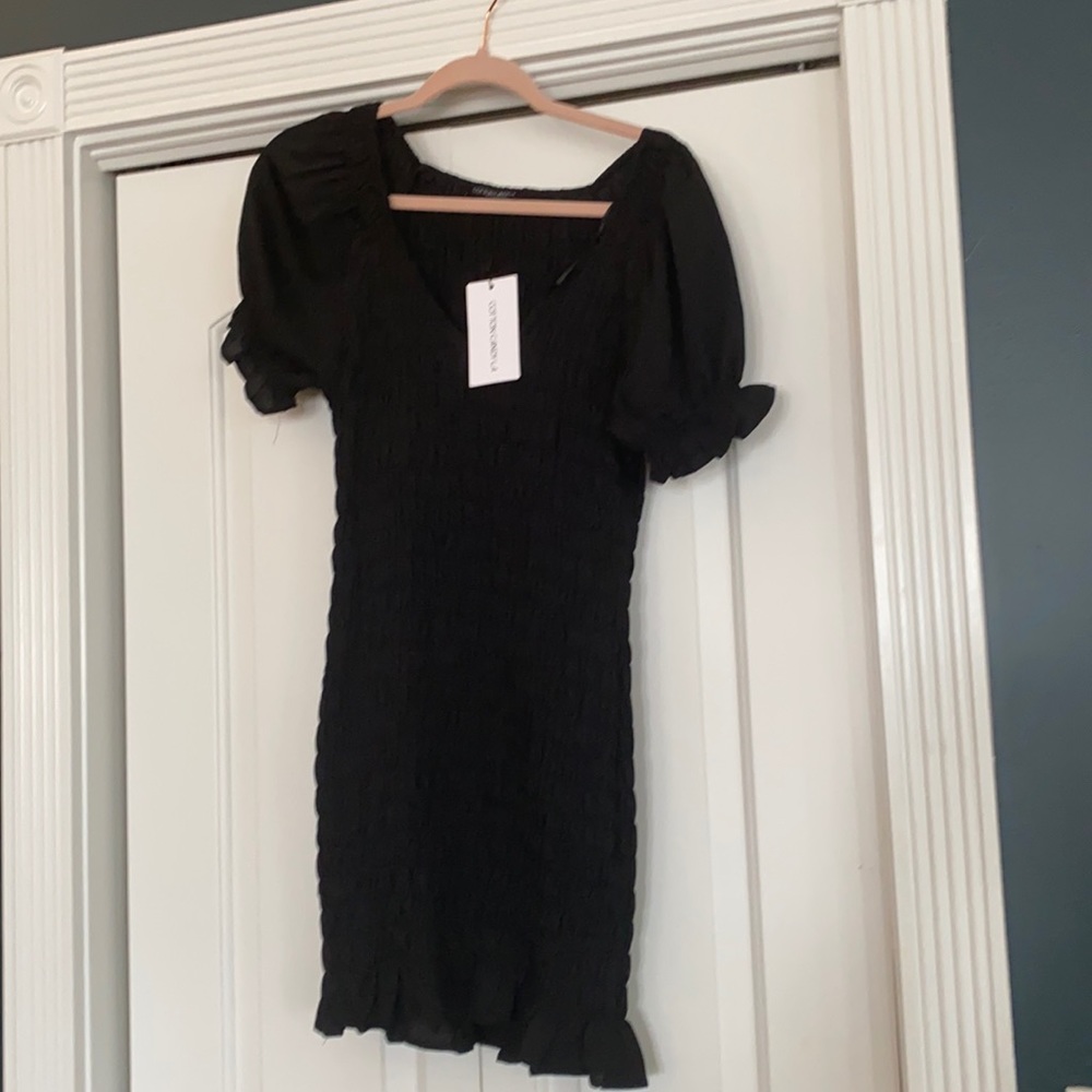 Black mini dress